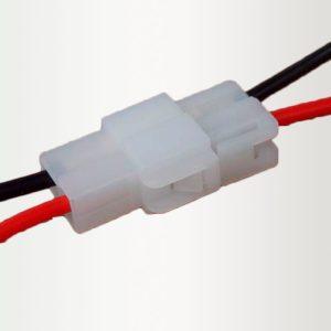 CONECTOR 2 VIAS MACHO/HEMBRA -UNIVERSAL PLAST C/SEGURO (PAR)