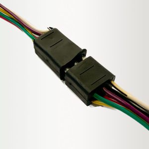 CONECTOR 6 VIAS MACHO/HEMBRA, DE GOMA NEGRA