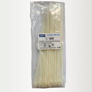 CINTA DE AMARRE 25CM (X 100 UND) BLANCA/FINA 3.6 MM ANCHO