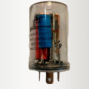 FLASHER ELECTRONICO 3 PATAS 12V TRANSPARENTE (REDONDO)