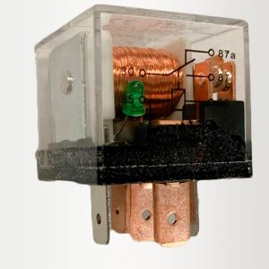 RELEY 5 PATAS 12V 80/100 AMP CON LED TRANSP. (PAQ 10)