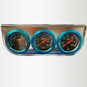 RELOJ TRIPLE MECANICO 12V - CROMADO
