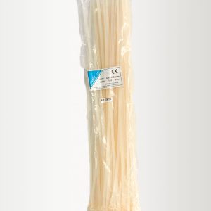 CINTA DE AMARRE 45CM (X 100 UND) BLANCA / FINA 4.8 MM ANCHO