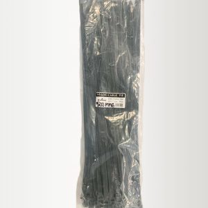 CINTA DE AMARRE 50CM (X 100 UND) NEGRA / GRUESA 7.5MM ANCHO